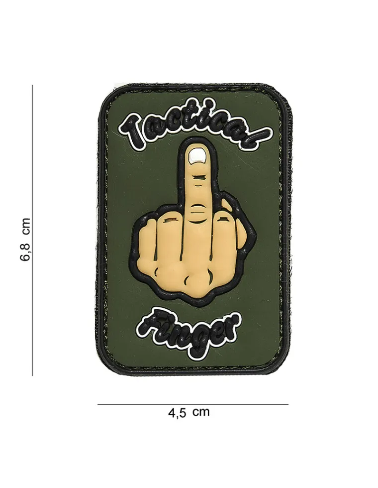 PARCHE PVC TACTICAL FINGER VERDE