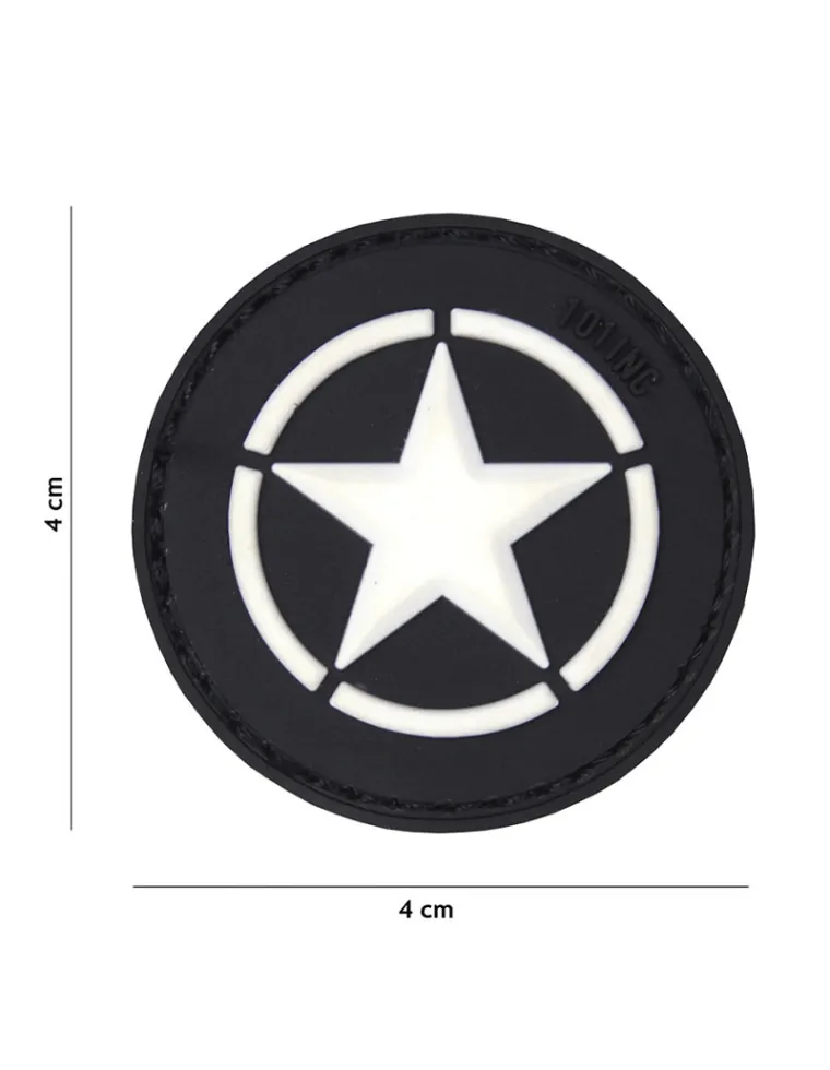 PARCHE PVC ALIED STAR NEGRO