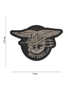 PARCHE PVC NAVY SEALS GRIS 2