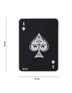 PARCHE PVC ACE OF SPADES NEGRO