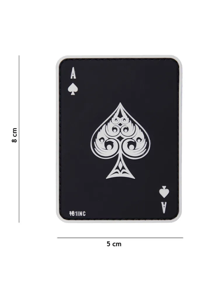 PARCHE PVC ACE OF SPADES NEGRO