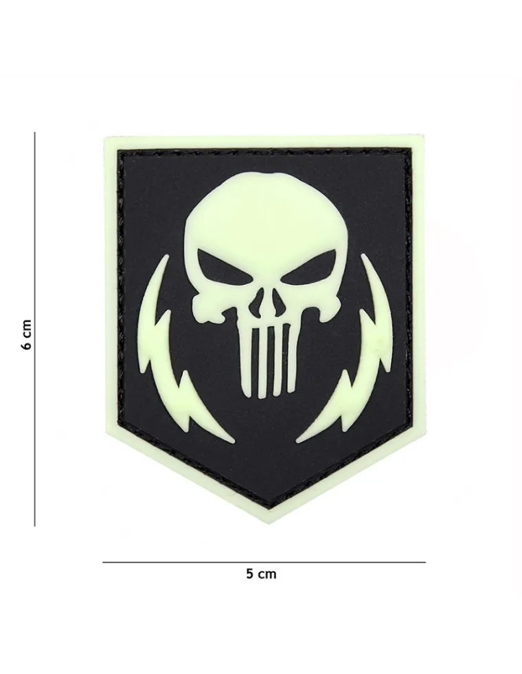 PARCHE PVC PUNISHER THUNDER STROKES REFRECTANTE