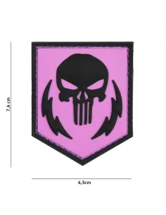 PARCHE PVC PUNISHER THUNDER STROKES ROSA