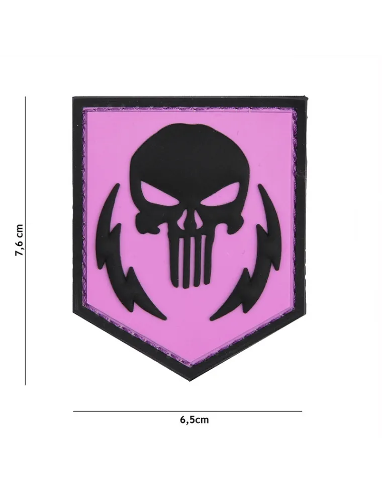PARCHE PVC PUNISHER THUNDER STROKES ROSA