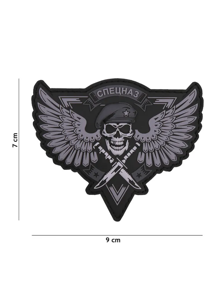 PARCHE PVC SPETSNAZ SKULL GRIS