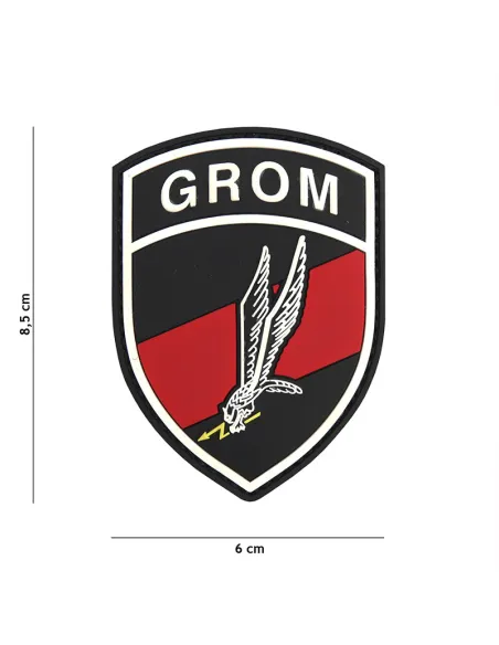 PARCHE PVC GROM NEGRO/ROJO