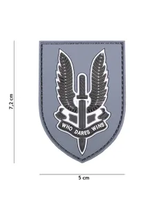 PARCHE PVC WHO DARES WINS GRIS