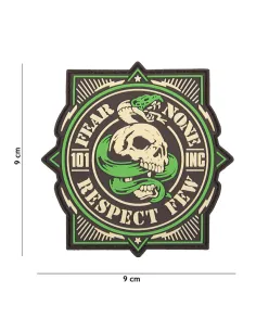 PARCHE PVC 101 INC FEAR NONE MARRON