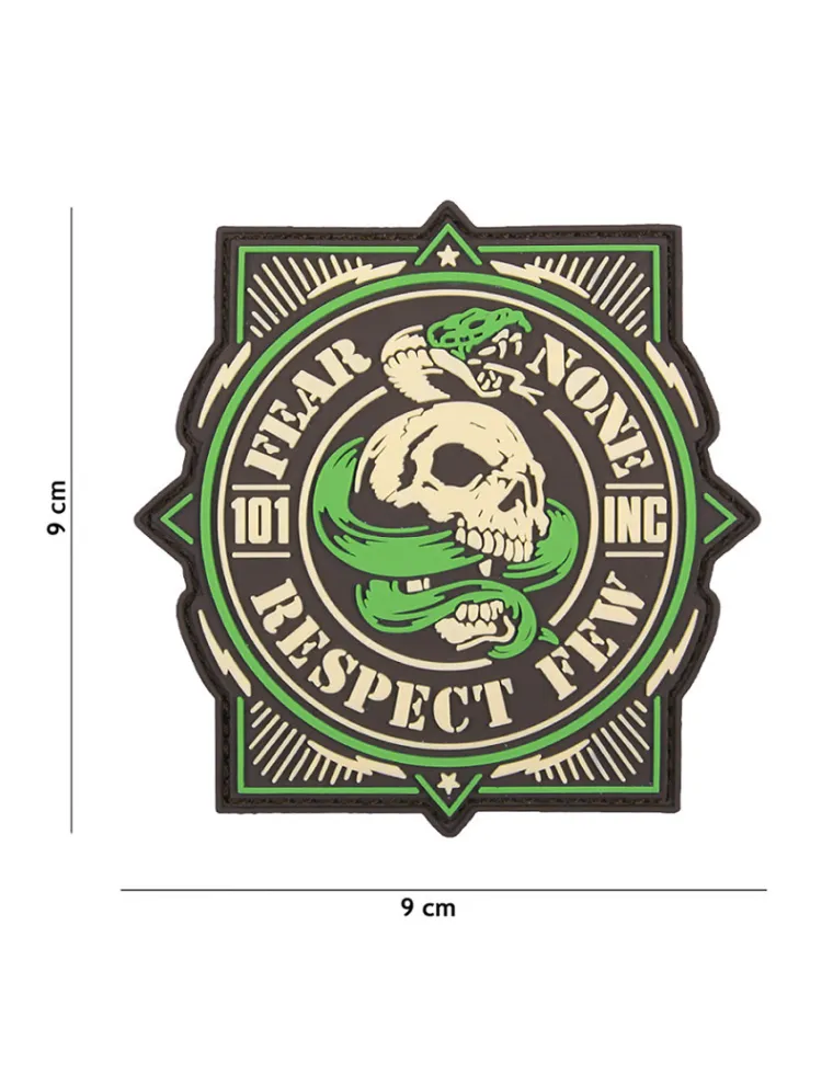 PARCHE PVC 101 INC FEAR NONE MARRON