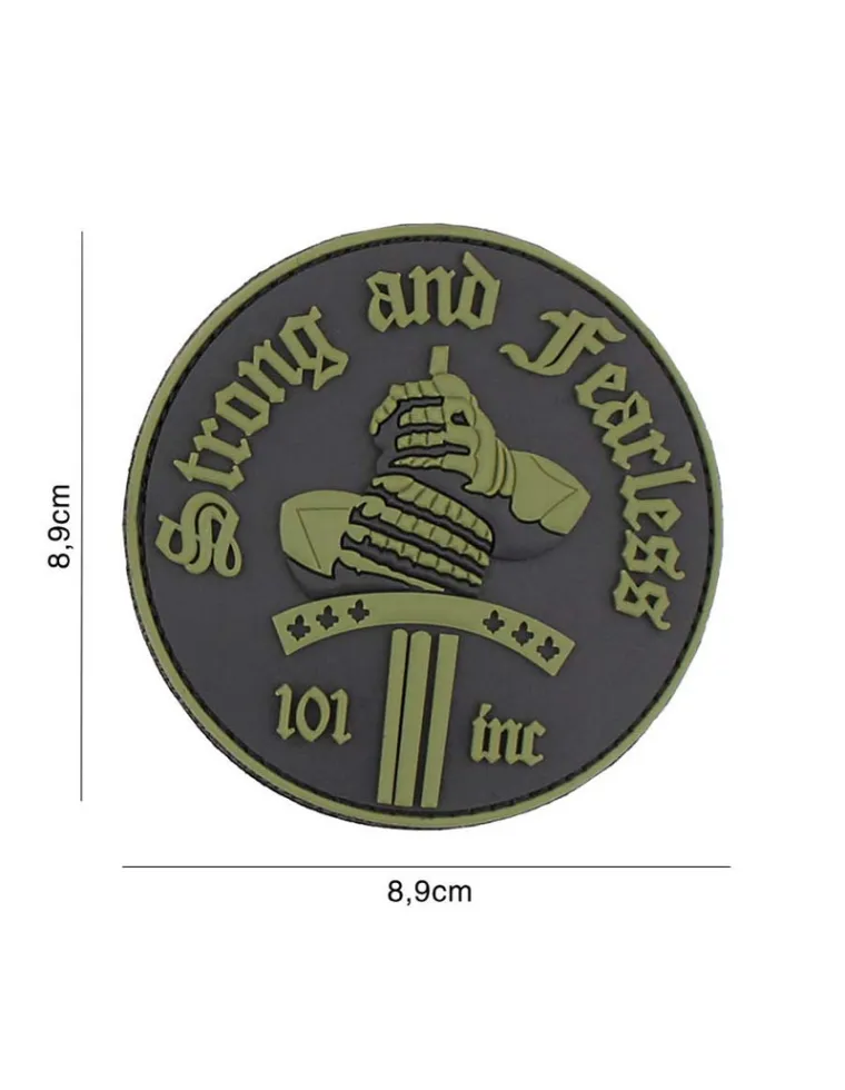 PARCHE PVC STRONG AND FEARLESS - VERDE