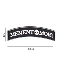 PARCHE PVC MEMENTO MORI NEGRO