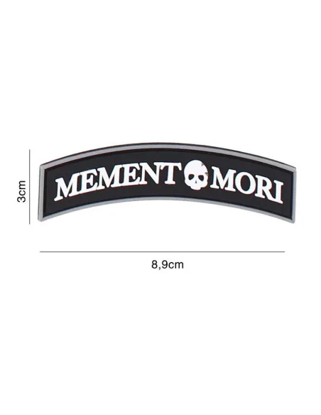 PARCHE PVC MEMENTO MORI NEGRO