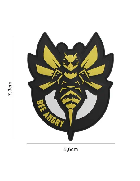 PARCHE PVC BEE ANGRY GEEL