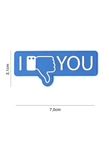PARCHE PVC I DONT LIKE YOU AZUL