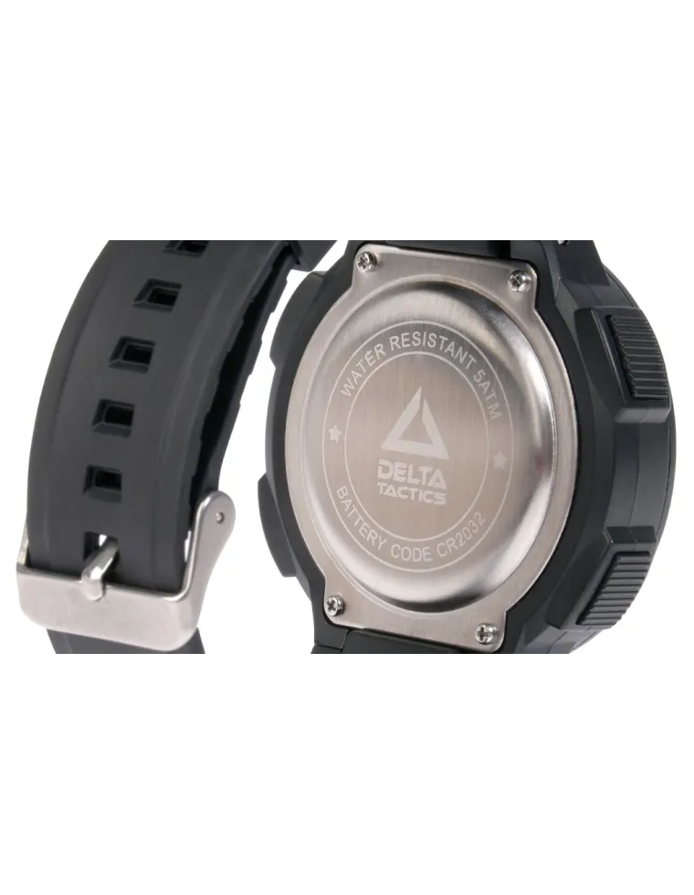 RELOJ TACTICO DIGITAL NEGRO DELTA TACTICS