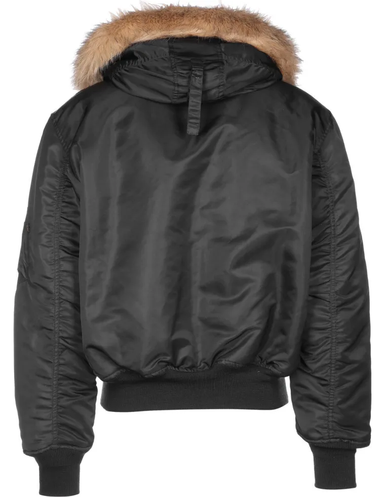 CAZADORA ALPHA IND. 45P HOODED NEGRA