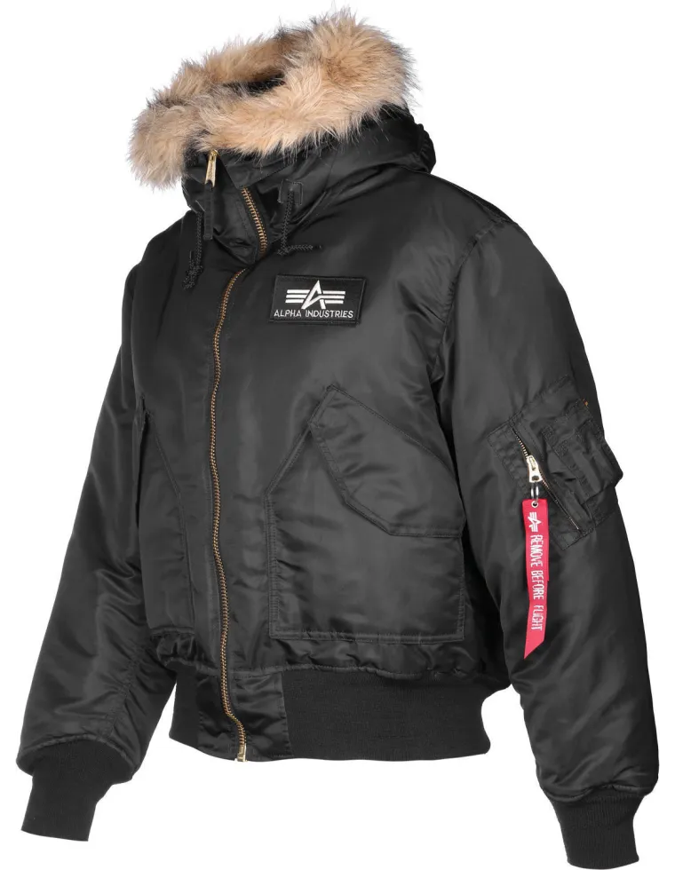 CAZADORA ALPHA IND. 45P HOODED NEGRA XL