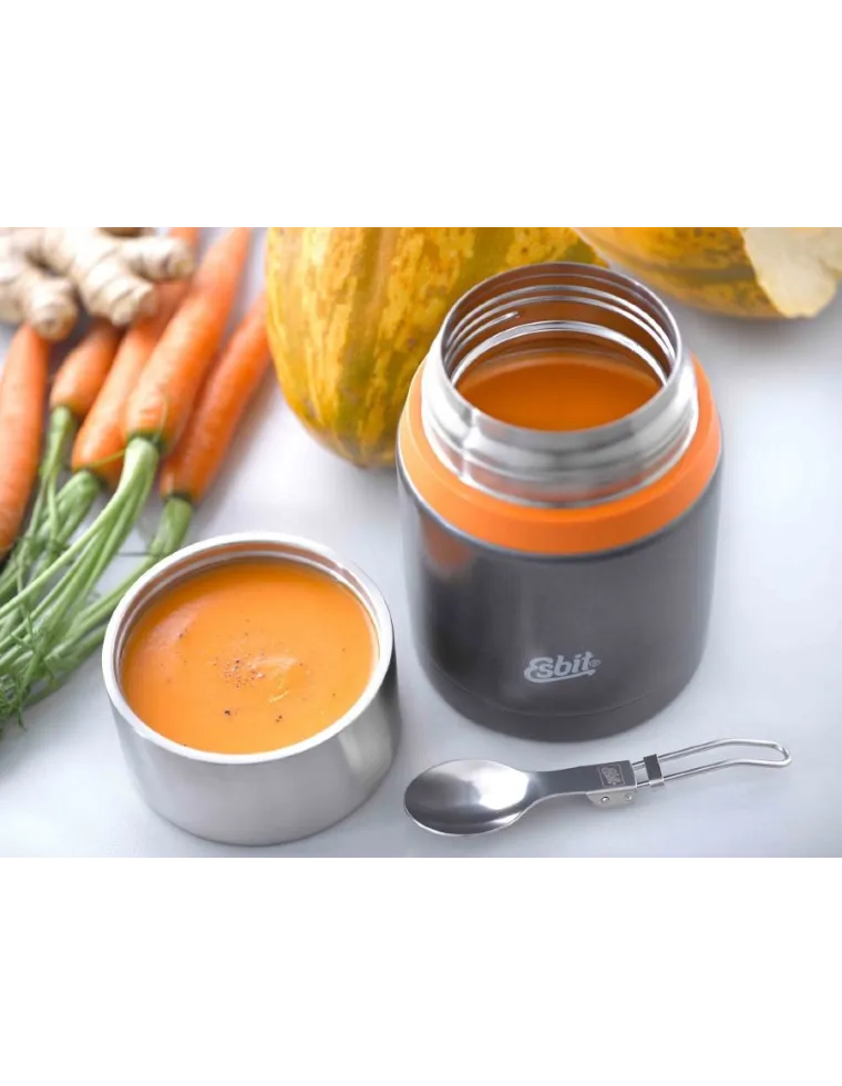 ESBIT TERMO ALIMENTOS 750ml NEGRO CON CUCHARA