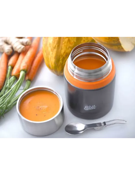 ESBIT TERMO ALIMENTOS 750ml NEGRO CON CUCHARA