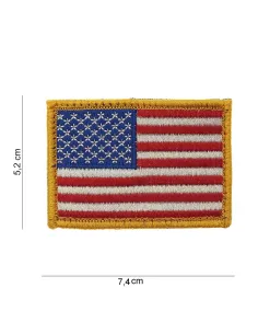 PARCHE BORDADO BANDERA USA VELCRO