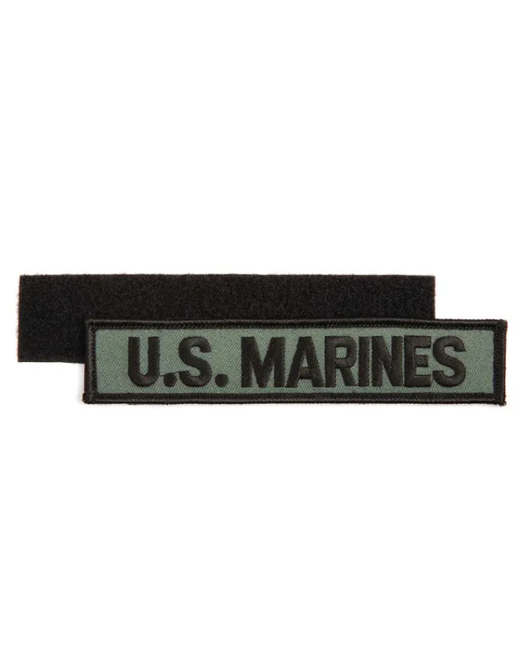 PARCHE BORDADO TAB US MARINES VERDE VELCRO