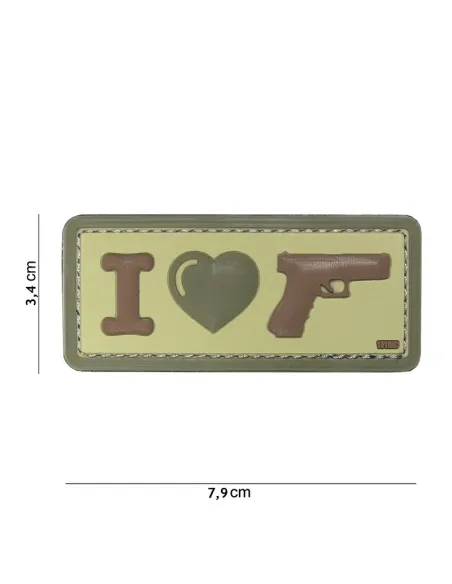 PARCHE PVC I LOVE MY SIDEARM COYOTE