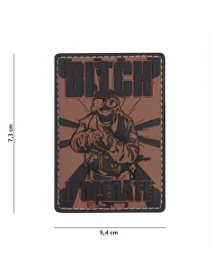 PARCHE PVC BITCH MARRON