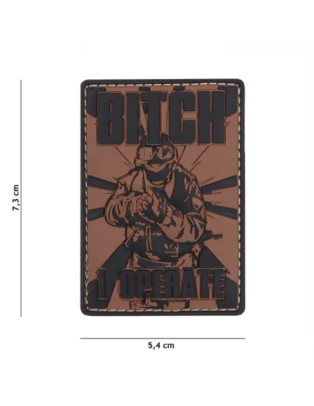 PARCHE PVC BITCH MARRON