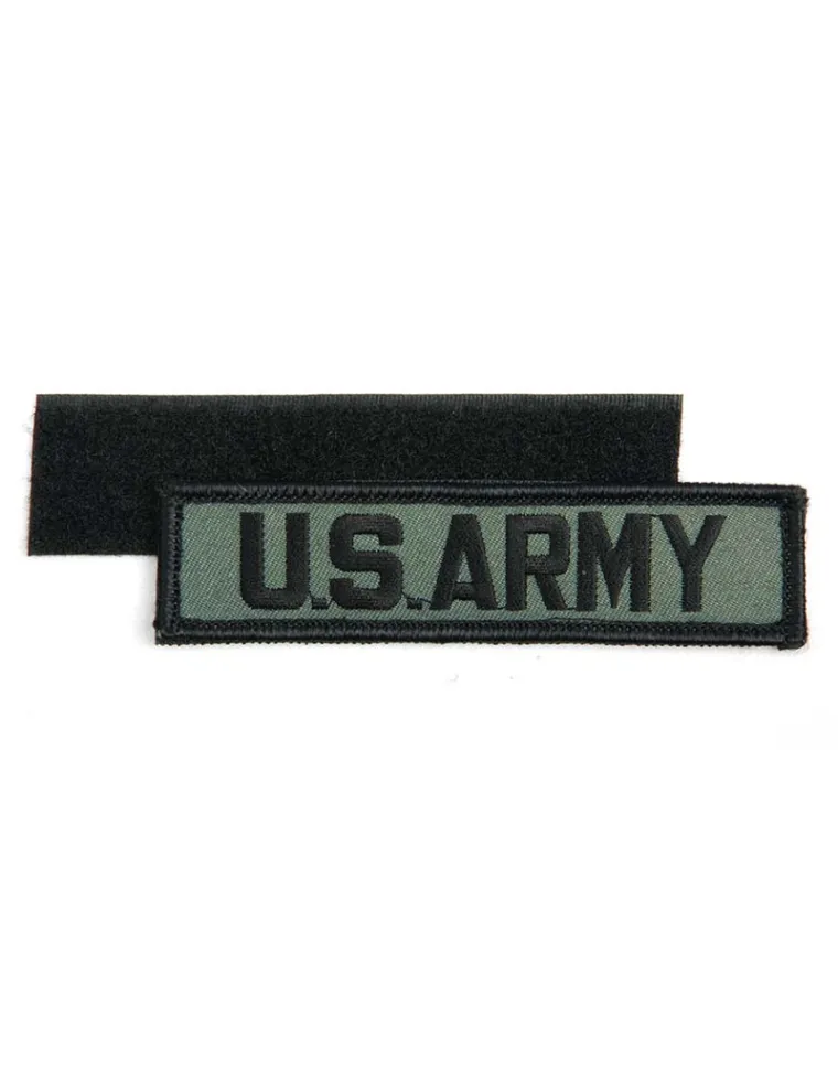 PARCHE BORDADO TAB US ARMY VERDE VELCRO