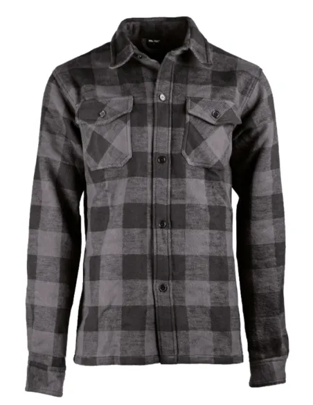 CAMISA CUADROS GRIS/NEGRO 