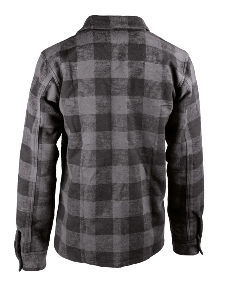 CAMISA CUADROS GRIS/NEGRO XXL