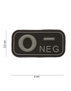 PARCHE PVC GRUPO SANGUINEO 0 NEGATIVO