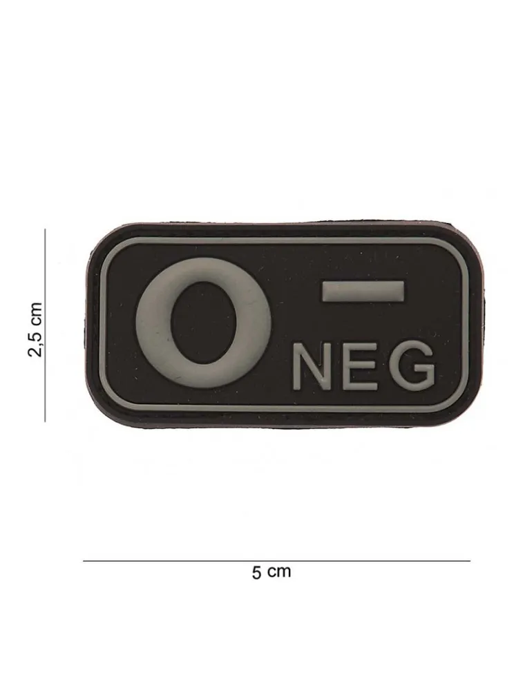 PARCHE PVC GRUPO SANGUINEO 0 NEGATIVO