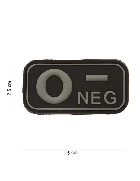 PARCHE PVC GRUPO SANGUINEO 0 NEGATIVO