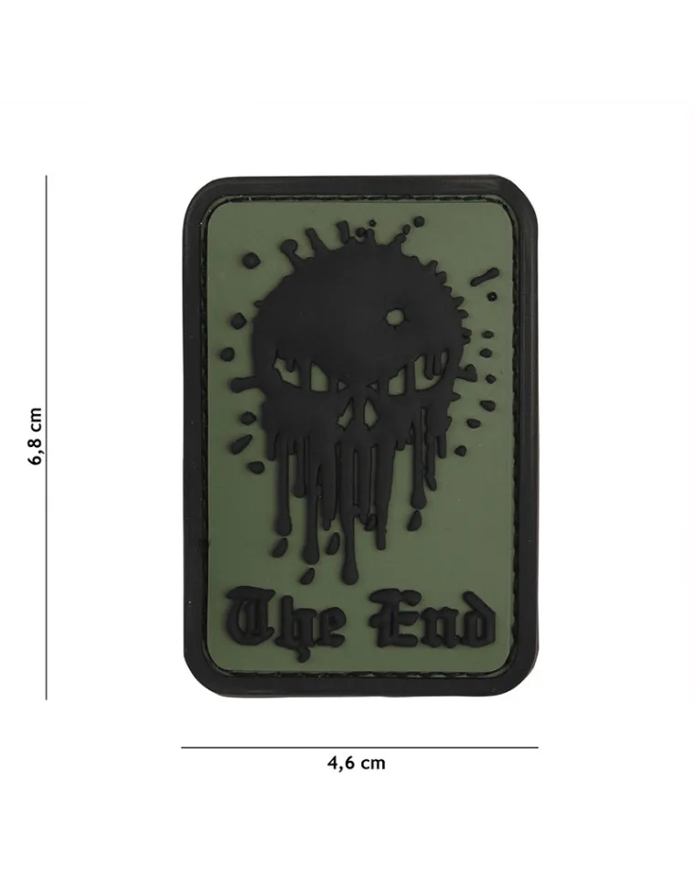 PARCHE PVC SKULL THE END VERDE 9027