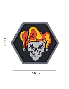 PARCHE PVC HEXAGON SKULL JOCKER 8055