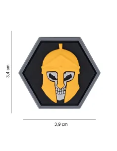 PARCHE PVC HEXAGON SKULL SPARTAN 8056