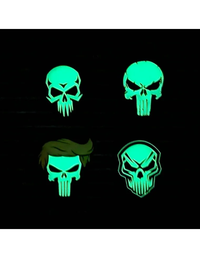 PARCHE PVC PUNISH SKULL GLOW 12014