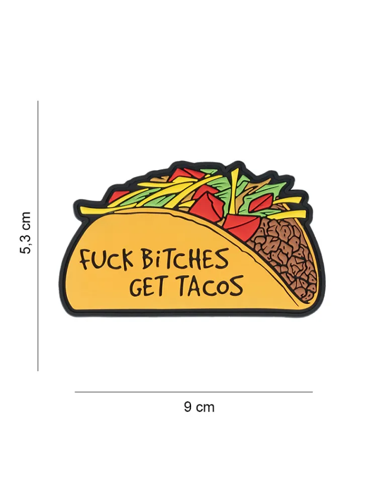 PARCHE PVC FUCK BITCHES GET TACOS 8004