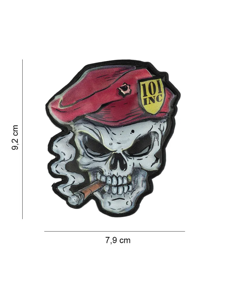 PARCHE PVC SKULL RED BERET 8042