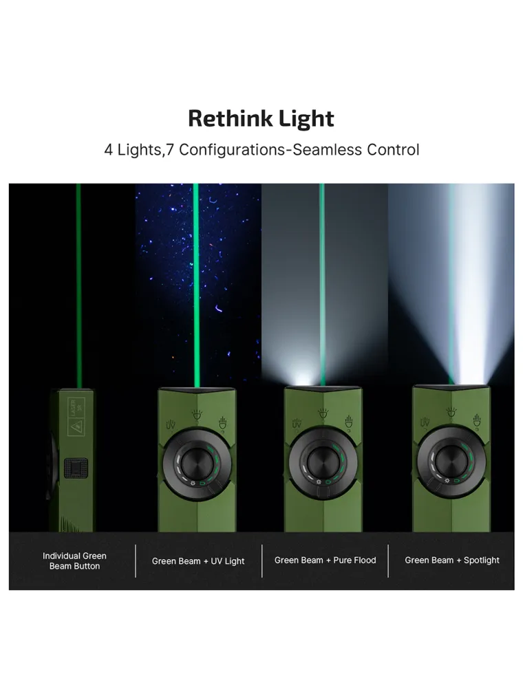 LINTERNA OLIGHT ARKPRO VERDE CON LASER