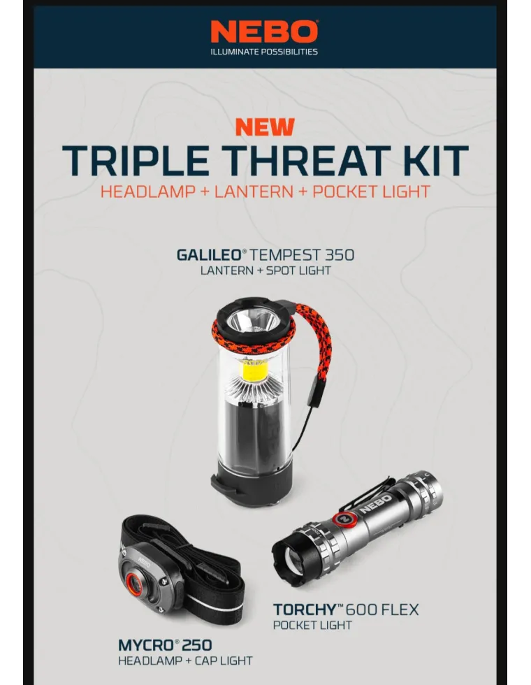 TRIPLE PACK NEBO Mycro250+Galileo350+Torchy 600 Flex