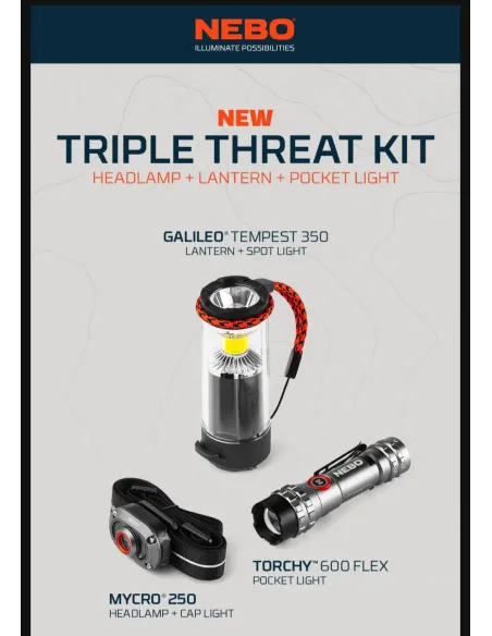 TRIPLE PACK NEBO Mycro250+Galileo350+Torchy 600 Flex
