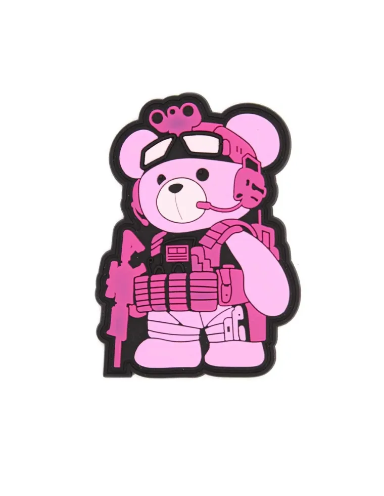 PARCHE PVC IW TEDDY TACTICO ROSA