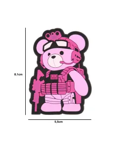 PARCHE PVC IW TEDDY TACTICO ROSA 2