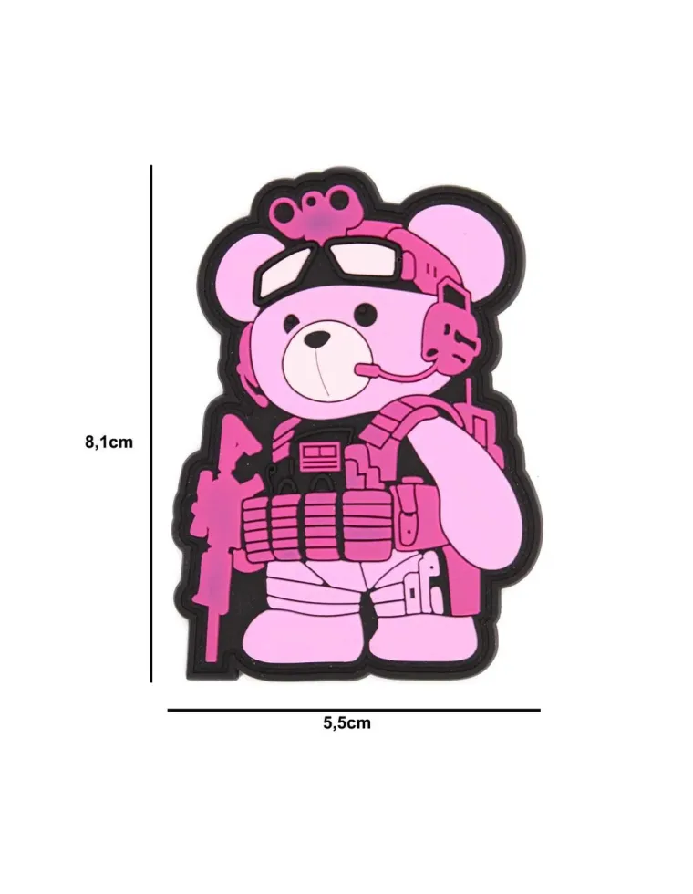PARCHE PVC IW TEDDY TACTICO ROSA