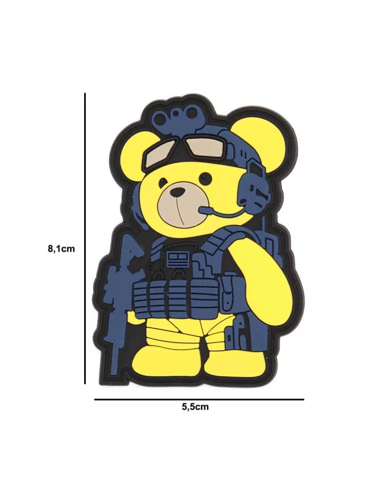 PARCHE PVC IW TEDDY TACTICO AMARILLO