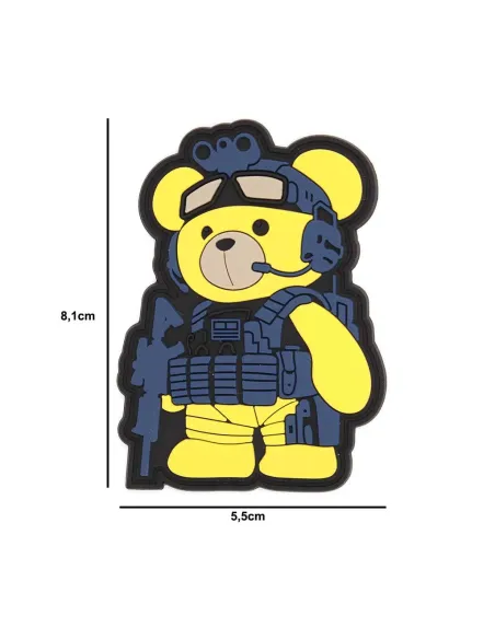 PARCHE PVC IW TEDDY TACTICO AMARILLO