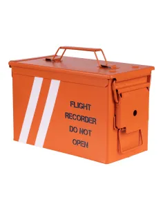 CAJA MUNICION CAL 50 FLIGHT RECORDER NARANJA