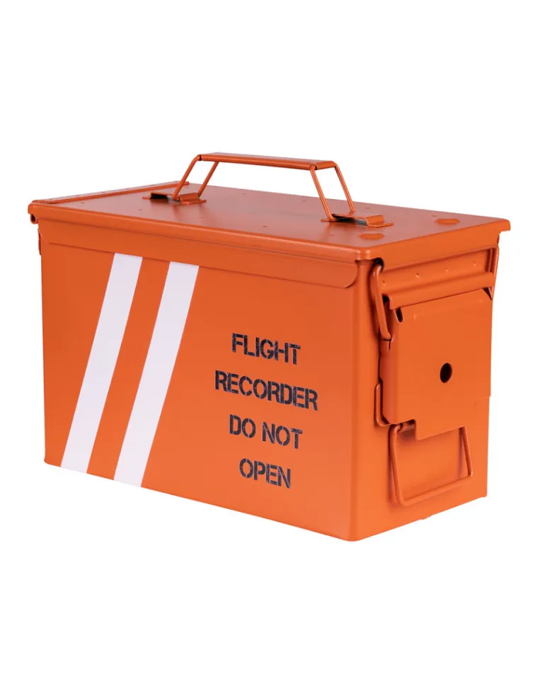 CAJA MUNICION CAL 50 FLIGHT RECORDER NARANJA